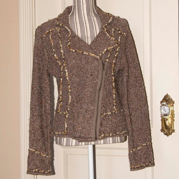 Coldwater Creek Tweed Knit Jacket M - Picture 1 of 8